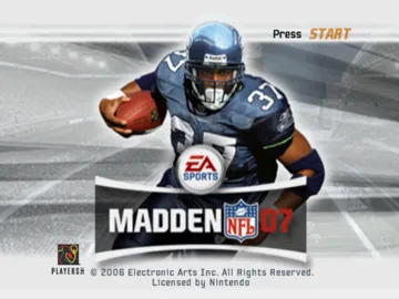 Madden NFL 07 screen shot title